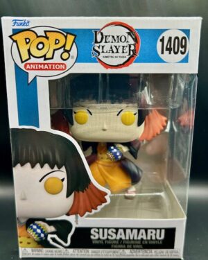 Funko Pop! Demon Slayer Susamaru #1409 vinyl figure in protector, featuring the fierce demon antagonist, perfect for anime collectors.