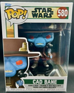 Funko Pop! Star Wars Cad Bane #580 vinyl figure in protector, featuring the iconic Star Wars bounty hunter and display-ready collectible.