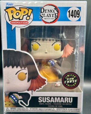 Funko Pop! Demon Slayer Susamaru #1409 Glow Chase Anime Figure in Protector