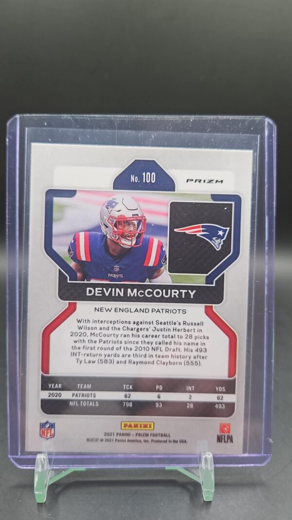 2021 Panini Prizm Devin McCourty Red White and Blue PRIZM #100 - Image 2