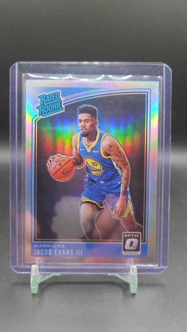 2018-19 Donruss Optic Holo Prizm #178 Jacob Evans III RR RC Rookie Warriors