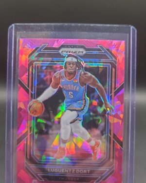Luguentz Dort 2022-23 Panini Prizm Pink Cracked Ice Parallel #55 Thunder