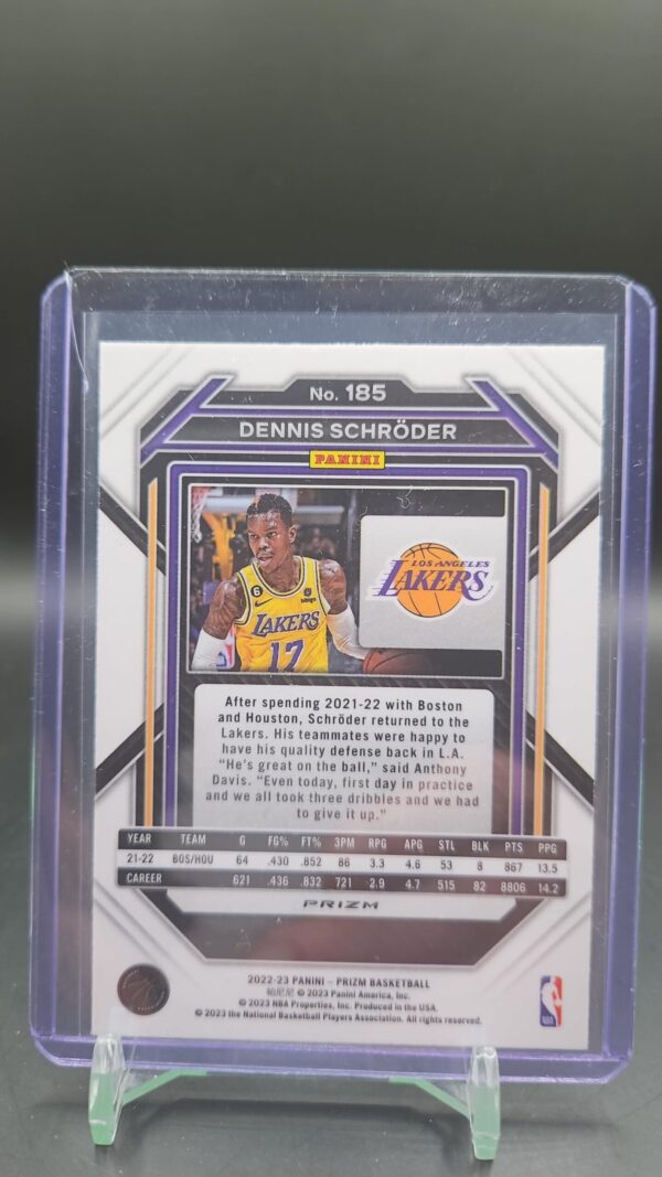 2022-23 Panini Prizm Dennis Schroder Green cracked ice #185 - Image 2