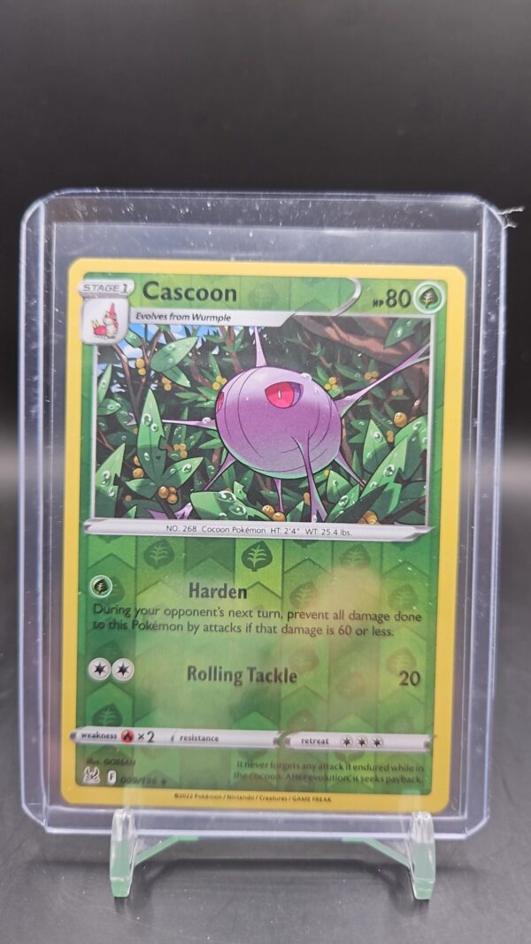 Reverse Holo Cascoon 009/196 Uncommon Lost Origin Pokemon