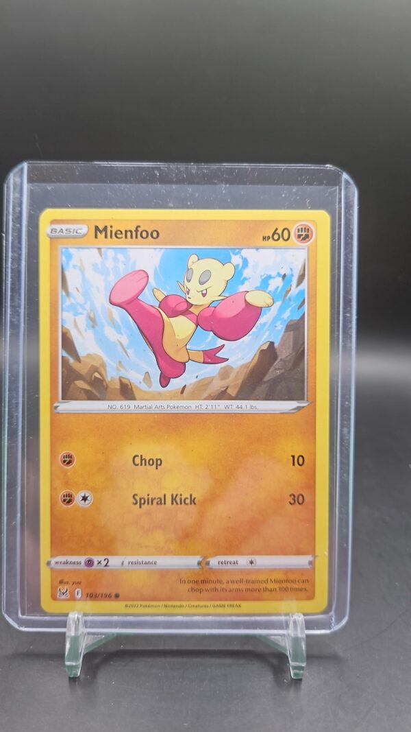 Pokémon Lost Origin TCG Mienfoo 103/196 Reverse Holo Common