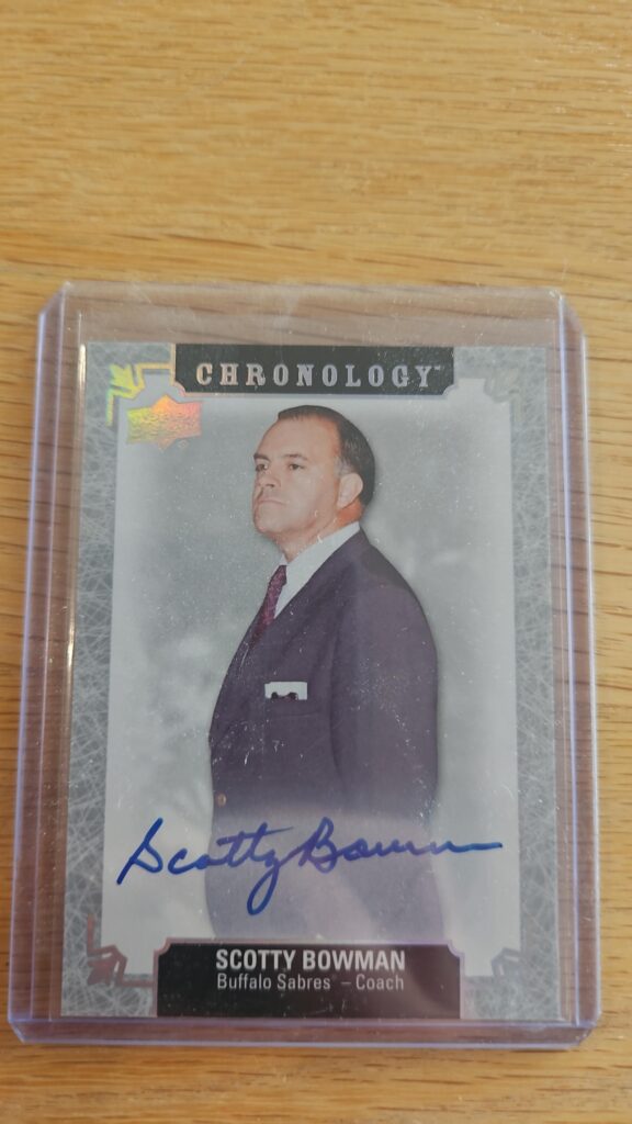 2018-19 Chronology Franchise History Scotty Bowman Auto #FH-BU-SB 2019-20 Upper Deck Update