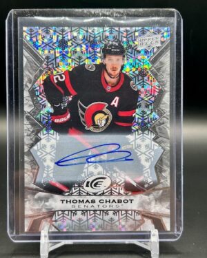 Thomas Chabot 2022-23 Upper Deck Ice White Snowflake Auto autograph card #53 Ottawa Senators hockey card front