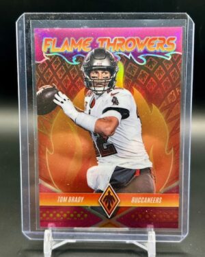2022 Panini Phoenix Tom Brady Flame Throwers football card #30/175, Tampa Bay Buccaneers, serial numbered insert, premium NFL collectible