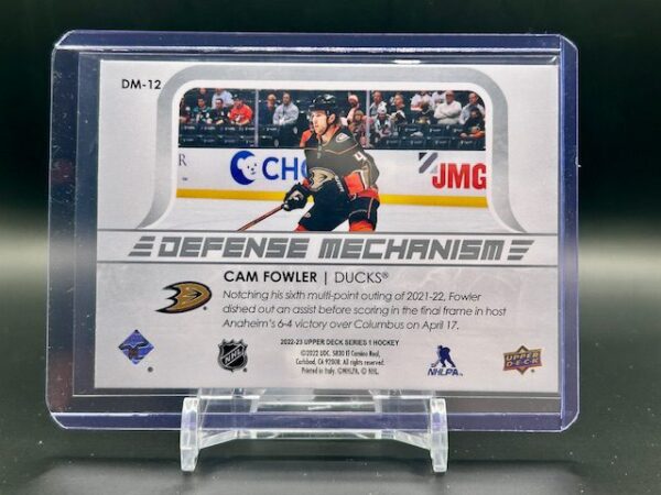 UD 2022-23 Series 1 Defense Mechanism Cam Fowler #DM-12 - Image 2