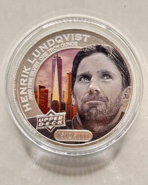 2017 Upper Deck 1 oz 99.99% Pure Silver Henrik Lundqvist Coin #1512/5000 New York Rangers