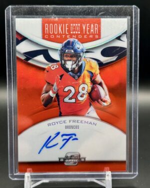 2018 Optic Royce Freeman #RYA-RF /49 Broncos auto