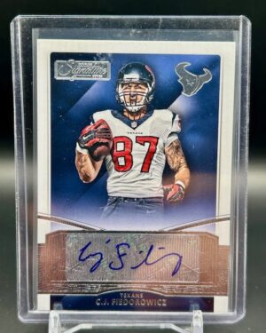 2015 Donruss Signature Series CJ Fiedorowicz #39 Texans auto