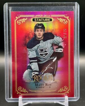 2019-20 Upper Deck Stature Rookie Red 35/75 #160 Matt Roy, Los Angeles Kings, serial numbered, mint
