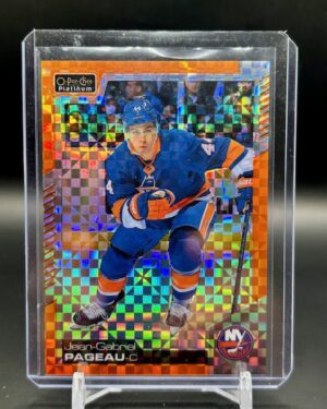 2020-21 O-Pee-Chee Platinum Pageau Orange Checkers 2/25 #82 NHL card