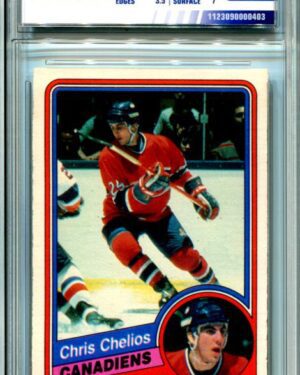 1984-85 O-Pee-Chee #259 Chris Chelios Rookie EGA 7 NM