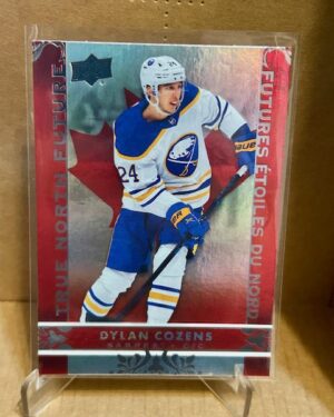 Dylan Cozens True North Future #TN-7 Upper Deck Tim Hortons 10th Edition NHL hockey insert card, ideal for collectors and prospect investors.