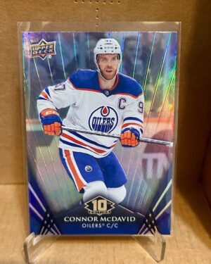 2024-25 Upper Deck Tim Hortons 10th Edition Connor McDavid Base #97 NHL hockey card, ideal for Edmonton Oilers and Tim Hortons set collectors.