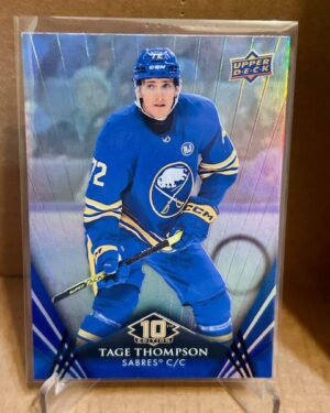Tage Thompson Base #28 2024-25 UD Tim Hortons 10th Edition NHL hockey card, ideal for Tim Hortons set builders and Buffalo Sabres collectors.