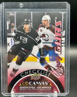 Byfield Newhook 2021-22 Upper Deck Young Guns Canvas Checklist #C120 hockey card
