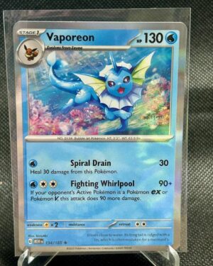 Vaporeon 134/165 Holo Rare - Pokemon 151 Near Mint/Mint