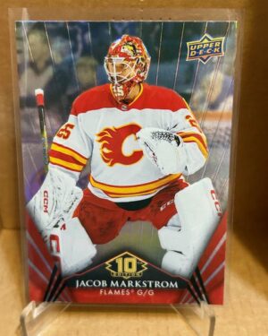 Jacob Markstrom Base #113 2024-25 UD Tim Hortons 10th Edition NHL hockey card, ideal for Vancouver Canucks collectors and goalie card enthusiasts.