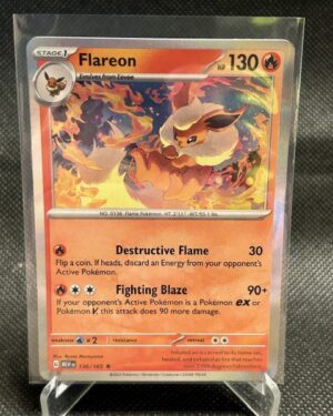 Flareon 136/165 - Pokemon TCG Scarlet & Violet 151 - Holo Rare - NM