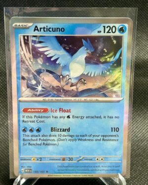 Articuno - 144/165 -holo Rare - Scerlet & Violet: 151 Pokemon TCG