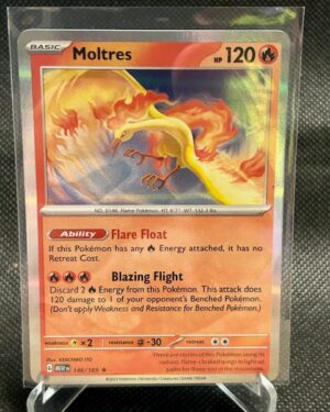 Moltres - 146/165 Pokemon 151 Holo Rare English - NM/MINT