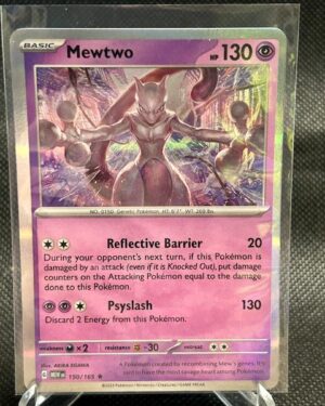Mewtwo 150/165 151 Holo Rare English NM Pokémon Card