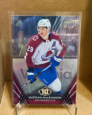 Nathan MacKinnon Base #29 2024-25 UD Tim Hortons 10th Edition NHL hockey card, ideal for Colorado Avalanche collectors and Tim Hortons set builders.