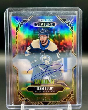 2020-21 Stature Liam Foudy Rookie Autograph #44/199 NHL card