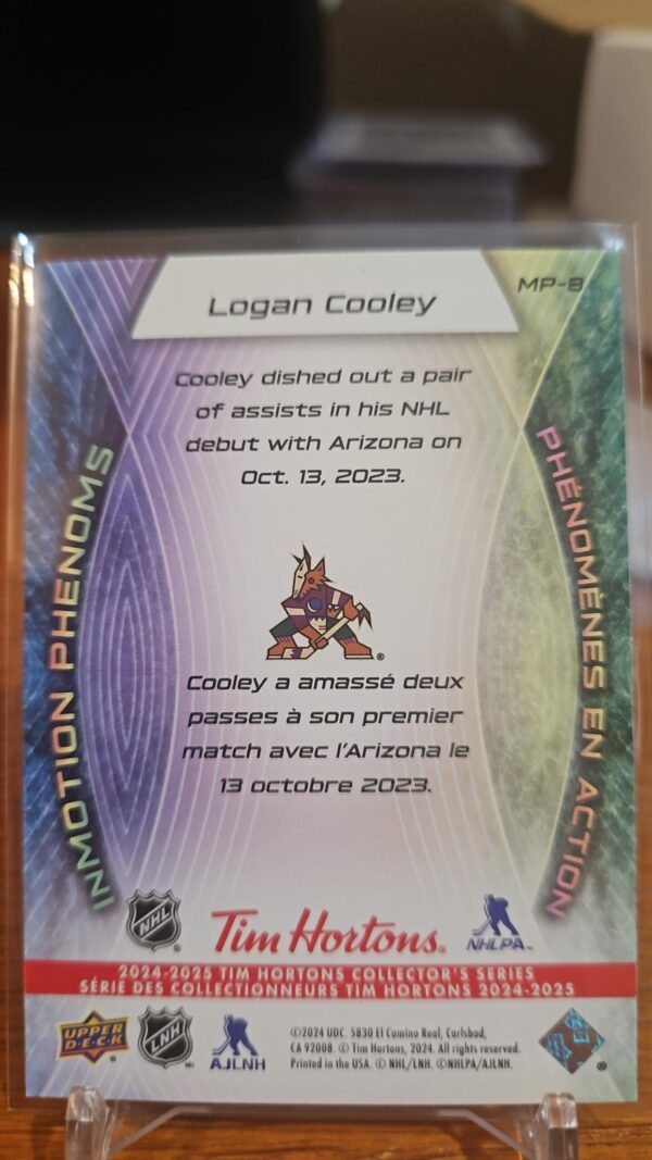 2024-25 TIM HORTONS IN MOTION PHENOMS LOGAN COOLEY#MP-8 - Image 2