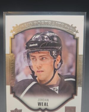 2015-16 Upper Deck Series 2 UD Rookie Portraits Jordan Weal #P-93, Kings rookie card, Series 2 UD Rookie Portraits RC, NHL rookie, Upper Deck hockey
