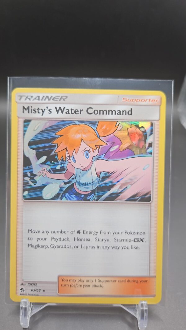 Pokemon Trainer Card Misty's Water Command 63/68 Hidden Fates Rare HOLO