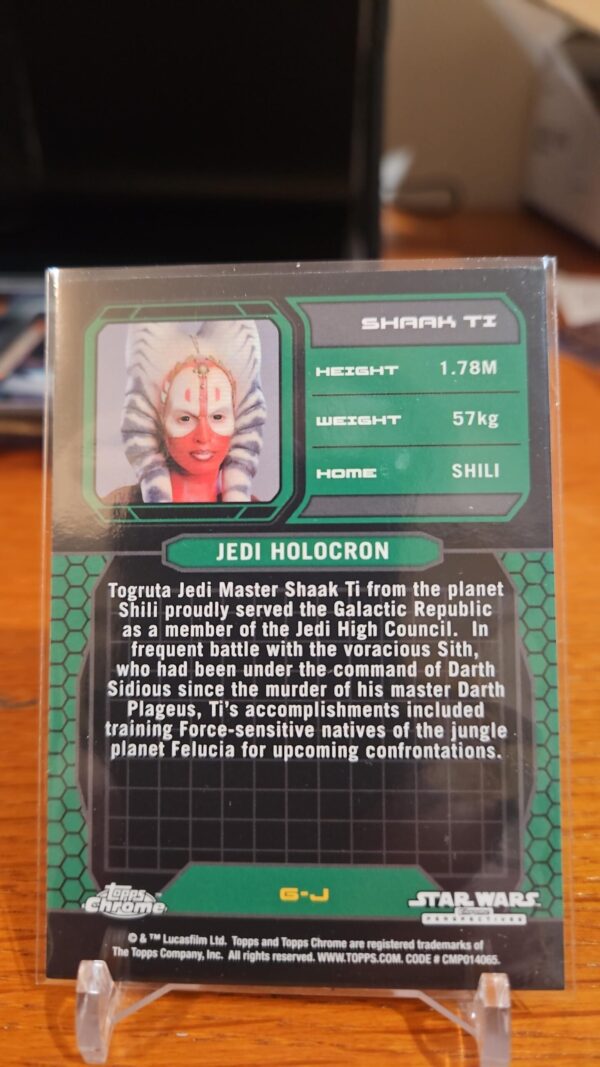 2015 Topps Star Wars Chrome Perspectives: Jedi vs Sith Shaak Ti #6-J - Image 2