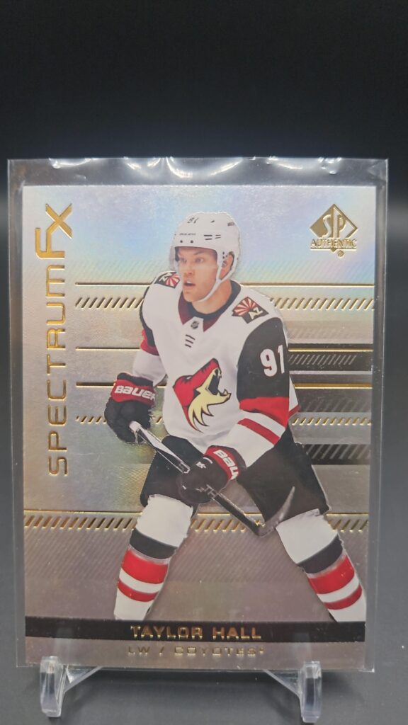 2019-20 Upper Deck SP Authentic Spectrum FX Taylor Hall #S-26, Devils card, Spectrum FX parallel, SP Authentic hockey