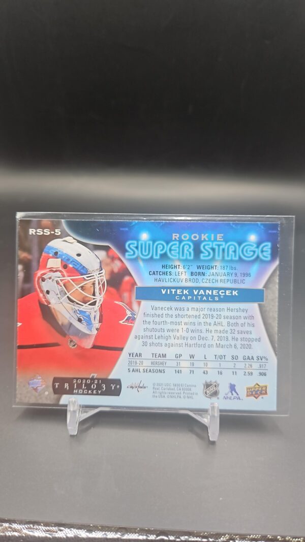 2020-21 Upper Deck Trilogy Rookie Super Stage #RSS5 Vitek Vanecek - Image 2