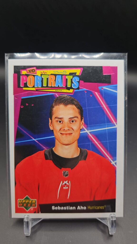 2020-21 Upper Deck Series 1 UD Portraits Sebastian Aho #P-34 Card