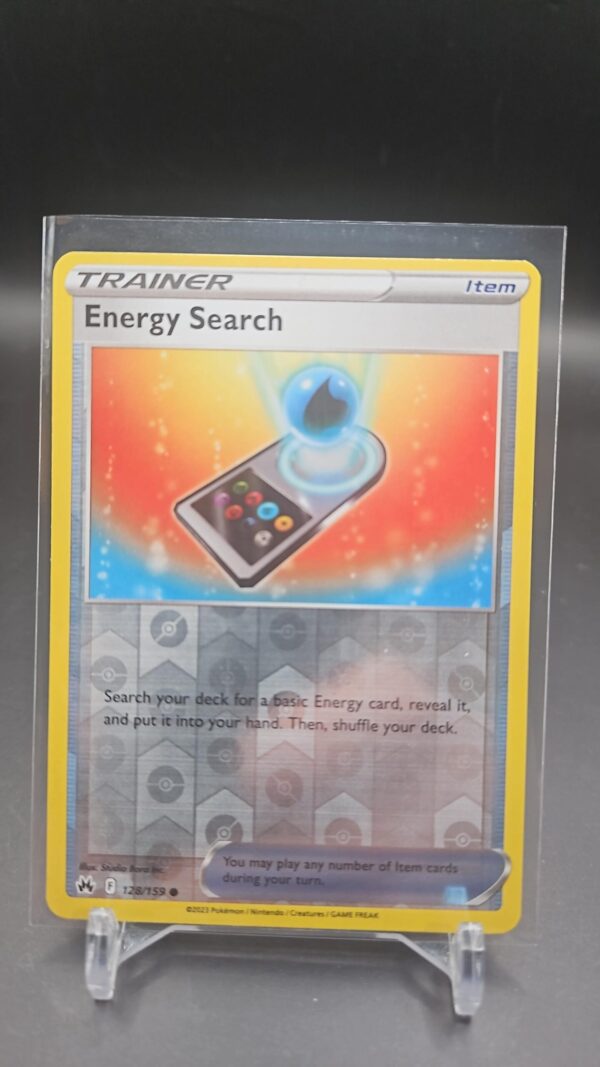 Energy Search 128/159 - Crown Zenith - Reverse Holo - Pokemon Card