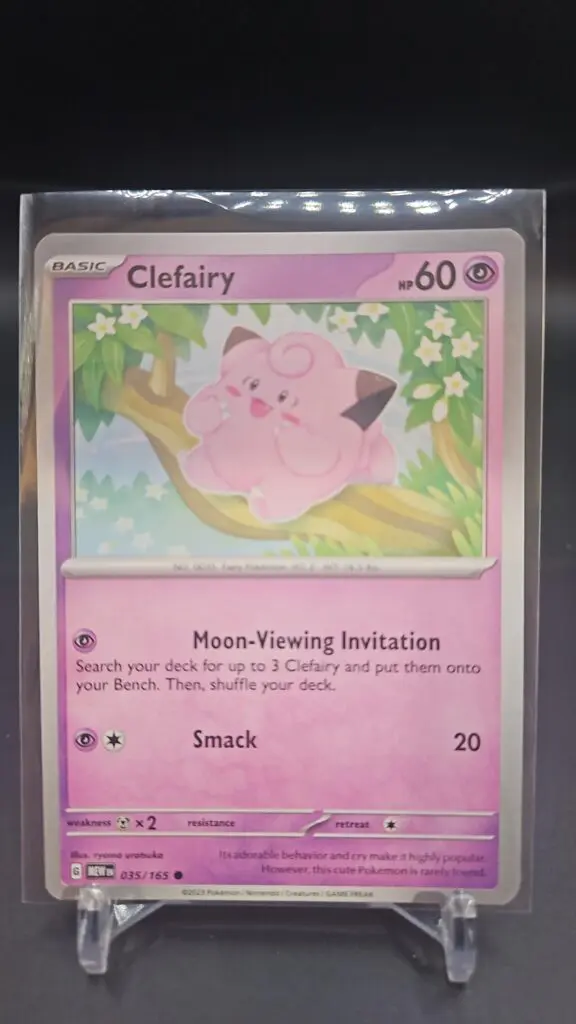 2023 Pokémon Scarlet and Violet 151 Clefairy 035/165 common card, Kanto favorite, ideal for collectors and TCG set completion