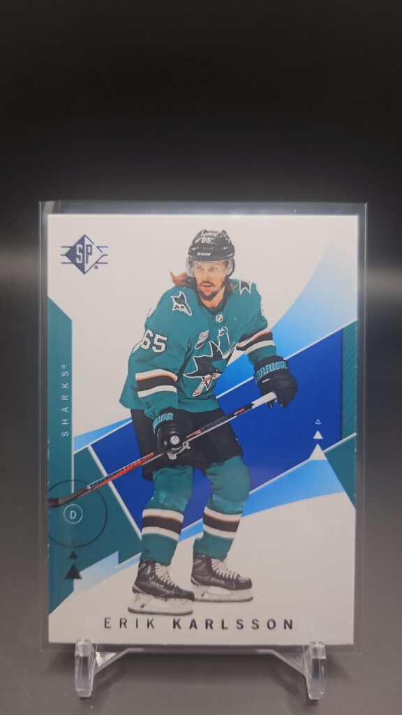 Erik Karlsson, SP Hockey, 2018-19, Blue Parallel, Rookie Card