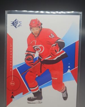 2018-19 SP Authentic Blue Parallel Justin Williams #19 Card