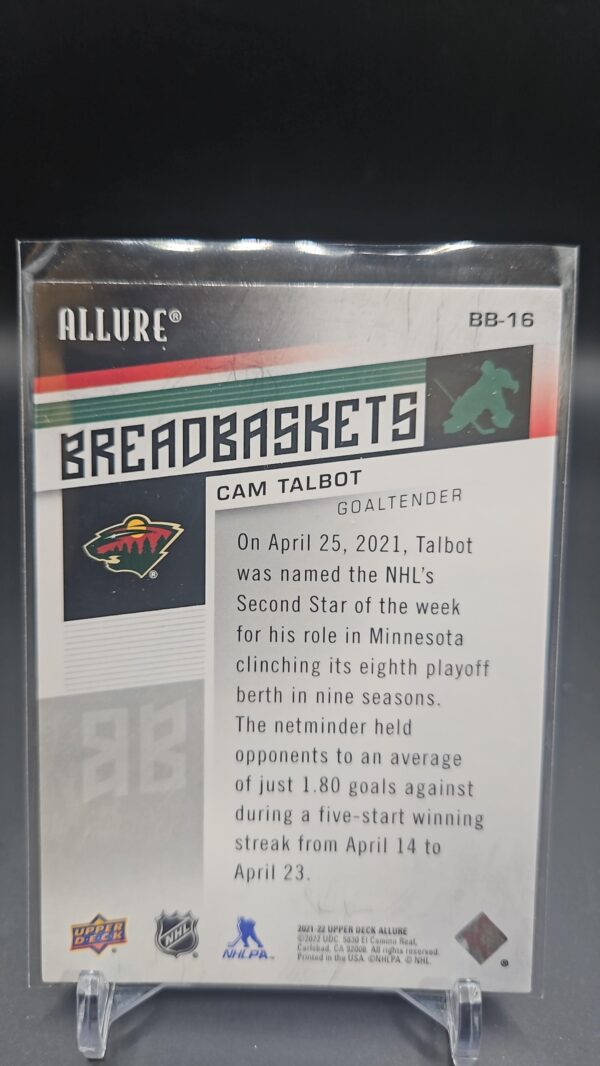 2021-22 Upper Deck Allure Breadbaskets Cam Talbot #BB-16 - Image 2