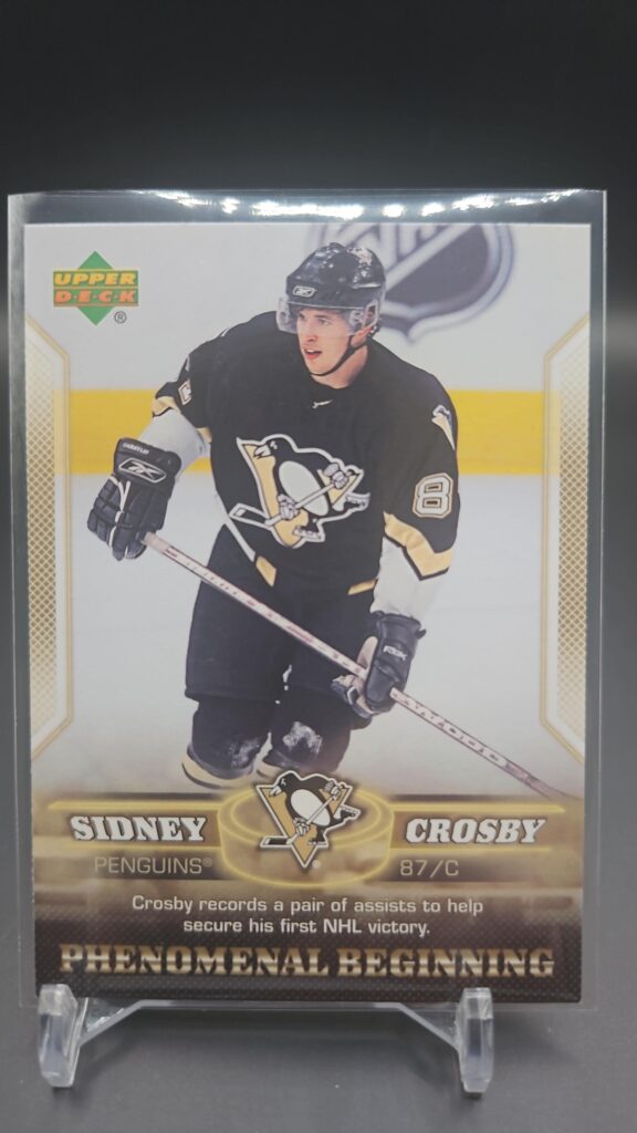 2005-06 Upper Deck Phenomenal Beginning Sidney Crosby #6, Penguins rookie year, Phenomenal Beginning insert, Crosby rookie