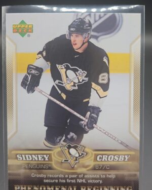 2005-06 Upper Deck Phenomenal Beginning Sidney Crosby #6, Penguins rookie year, Phenomenal Beginning insert, Crosby rookie