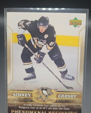2005-06 Upper Deck Phenomenal Beginning Sidney Crosby #20, Penguins card, Crosby rookie season, Upper Deck insert