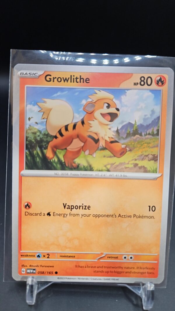 Growlithe 058/165 Scarlet & Violet 151 Common Pokemon TCG