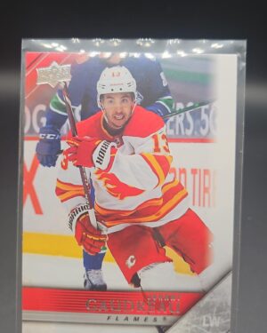 2020-21 Upper Deck Extended 05-06 Tribute Johnny Gaudreau #T-10, Flames card, 05-06 Tribute insert, Upper Deck hockey