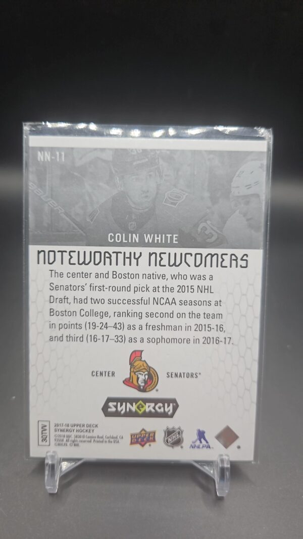 17/18 UD Synergy Ottawa Colin White Noteworthy Newcomers #NN-11 - Image 2