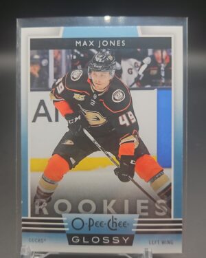 2019-20 Upper Deck O-Pee-Chee Glossy Rookies Blue Max Jones #R-4 Card